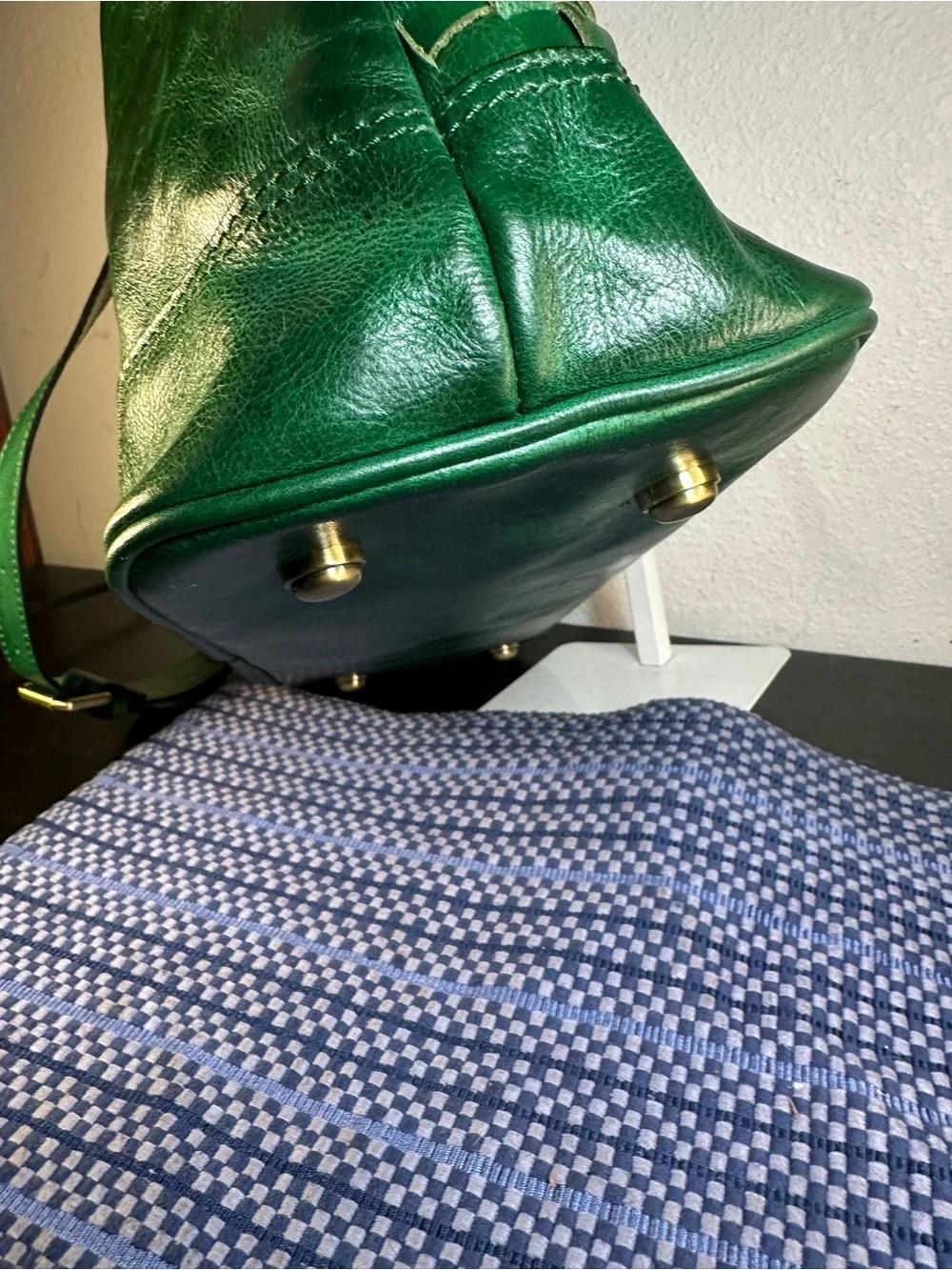 Patricia Nash Discovery Collection Augusta Satchel (Woven Emerald Green Leather)
